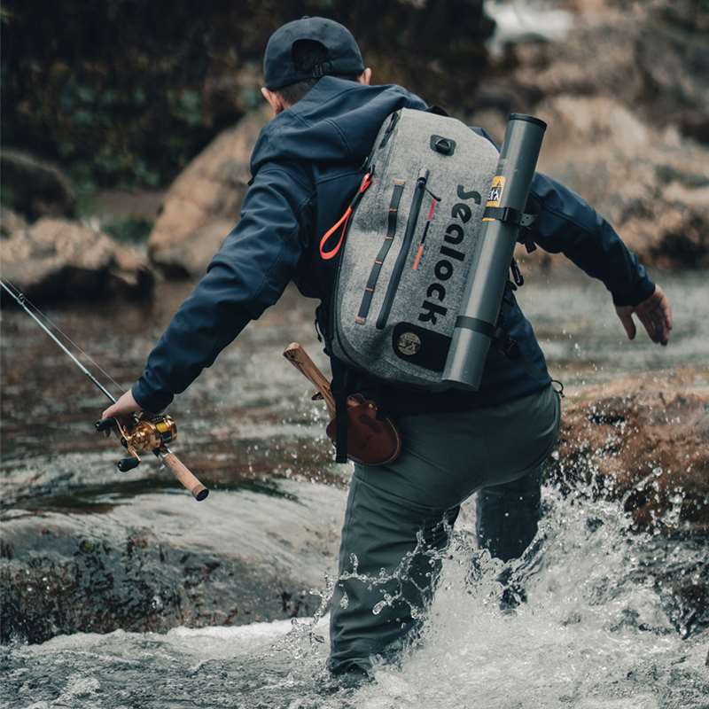 Mochila de pesca voadora de fluxo externo 14L