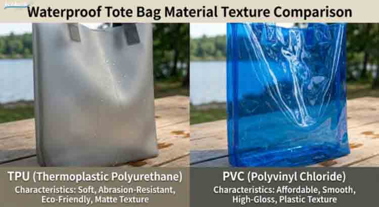 Bolsa de lona impermeável TPU vs PVC cujo material dura mais