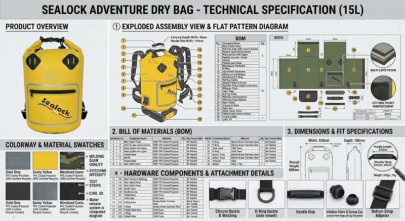 Pacote técnico para uma bolsa à prova d’água – O que especificar