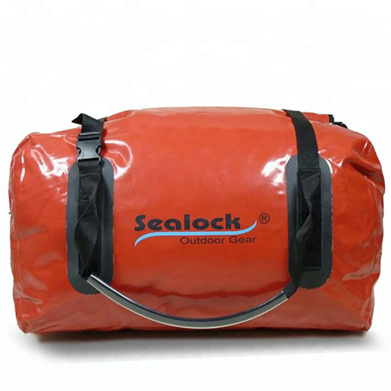 Bolsa impermeável de 80 litros com PVC vermelho